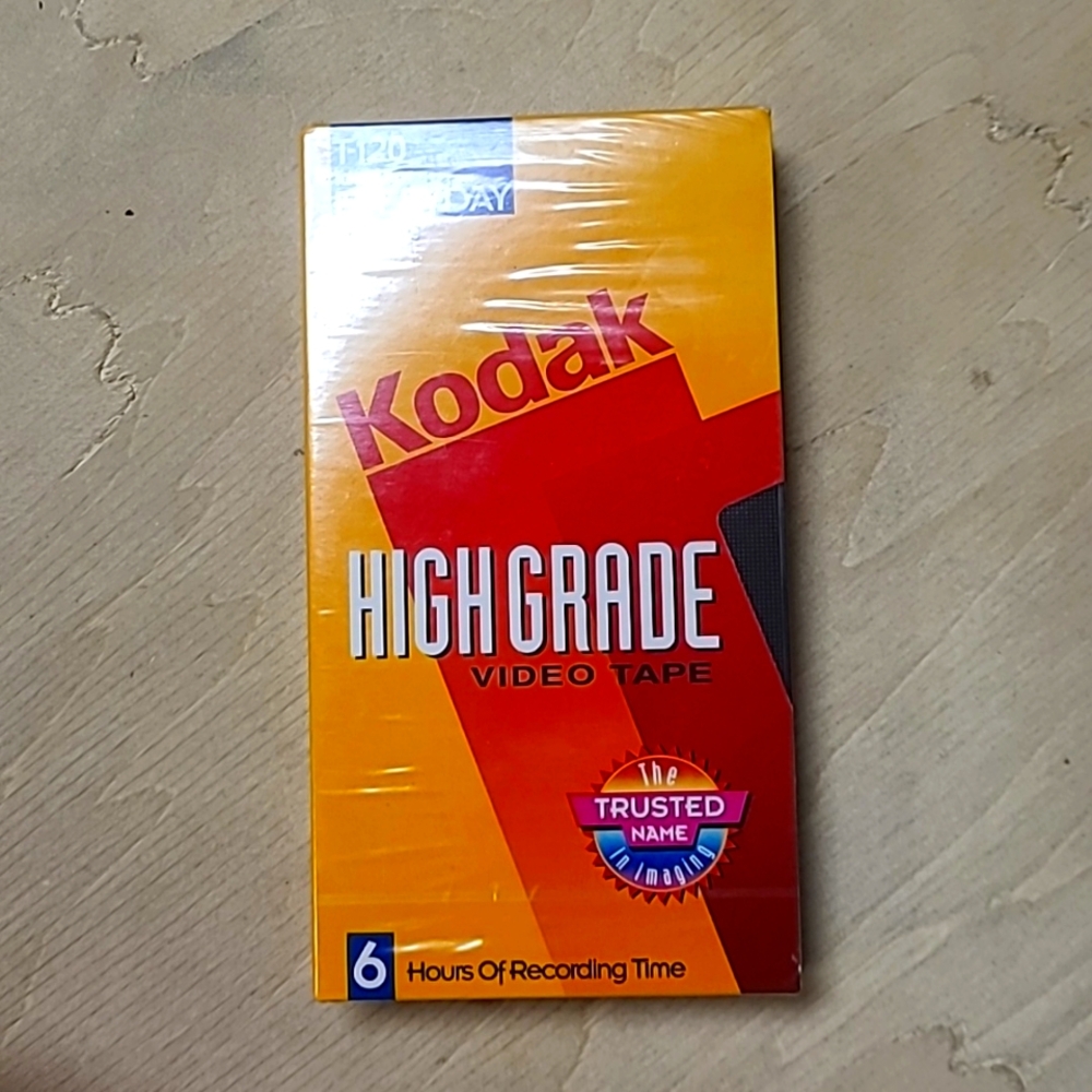 Kodak High Grade 6 Hour T-120 Blank VHS Video Tape Brand New Sealed!
